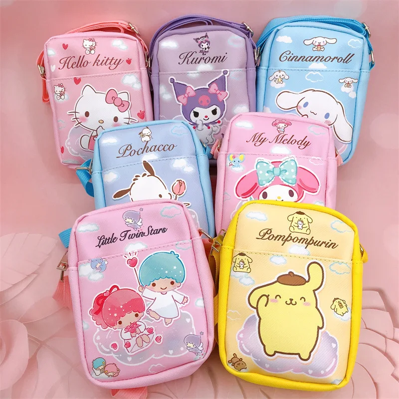 new designer wholesale cute shopping shoulder bags student girl cartoon kawaii crossbody bag pu leather melody handbag