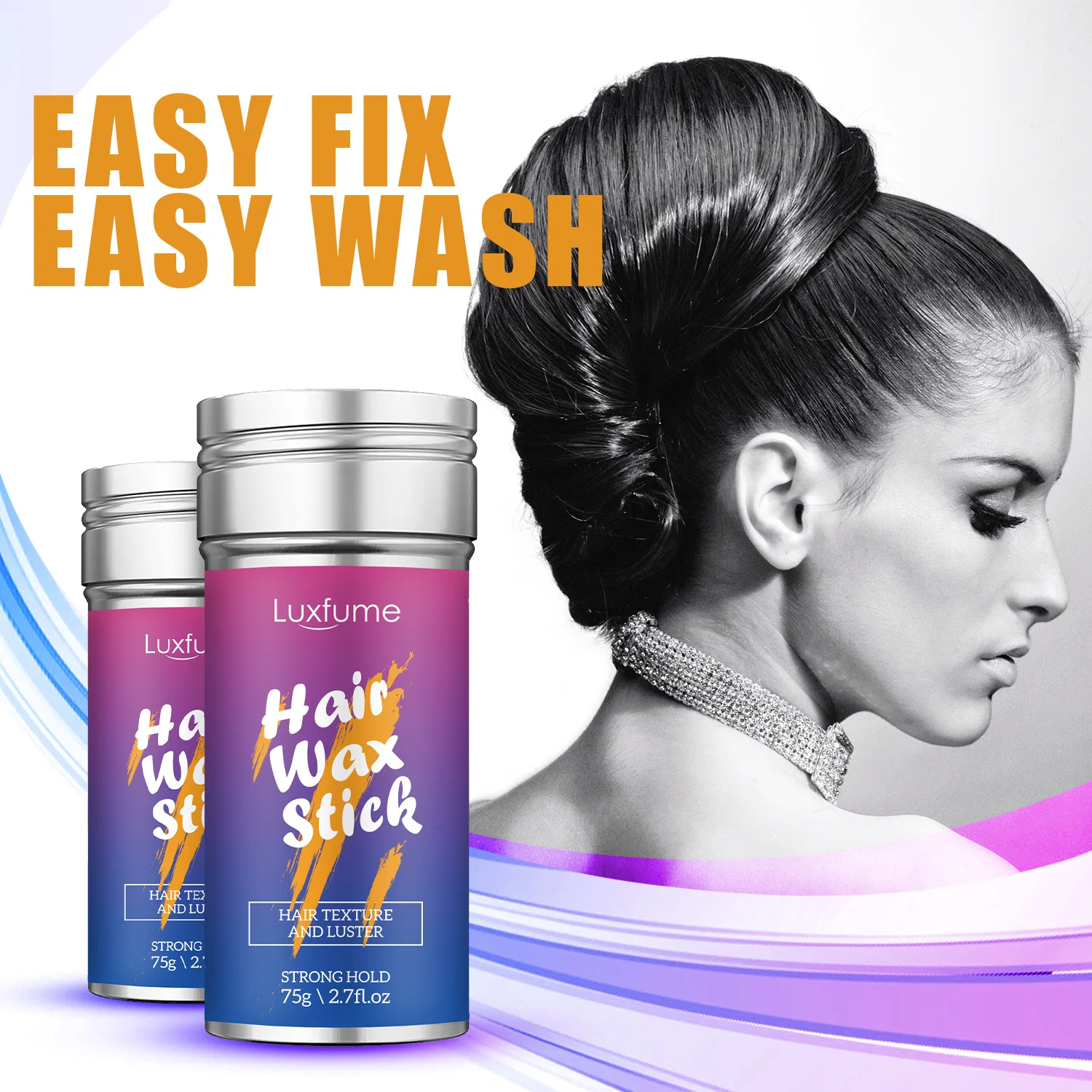 Top Hair Styling Wax Smooth Flyaways Pomade Hair Wax Stick For Hair Slick