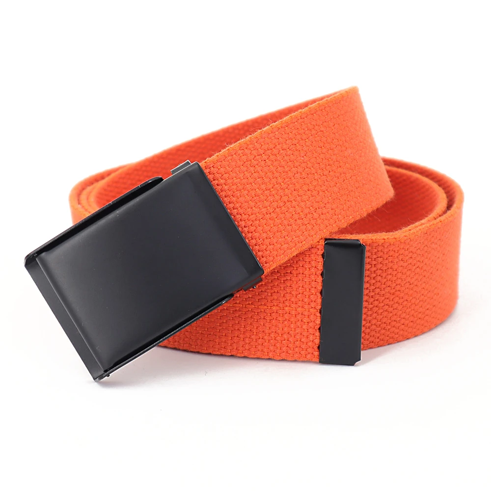 for Manufacturer Designer Woven Fashion Webbing Weave Pure Cute Color Blank Custom Women Men Polyester Nylon Canvas Fabric Belt