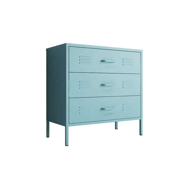 New Metal Cabinet Living Room Furniture Steel  Storage Wine Display Sideboard steel 3 drawers storage wardrobe