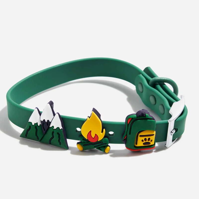 2024 New Designer Personalized Outdoor Custom Logo Luxury PVC Waterproof Pet Cat Dog Collar Charms