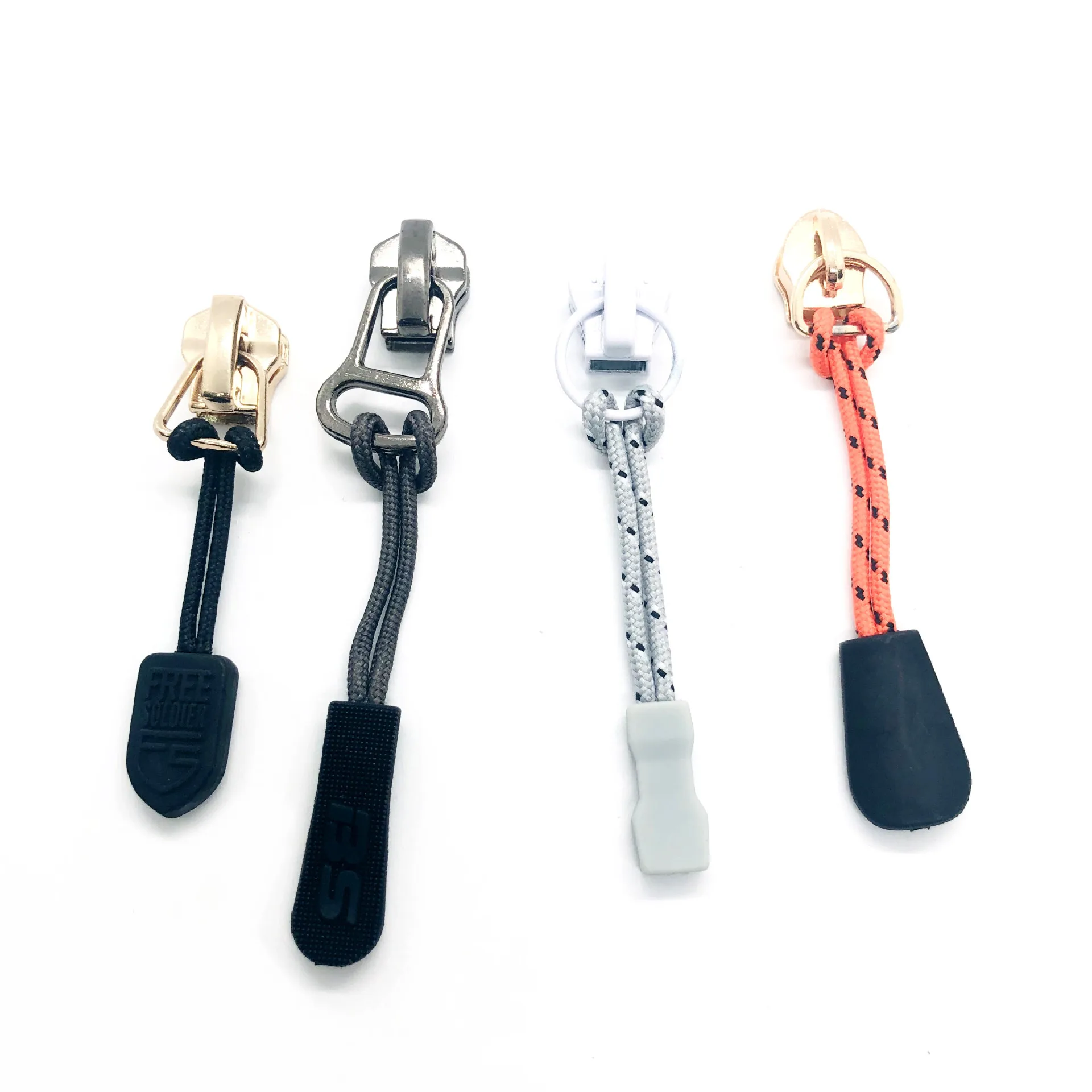 Custom plastics zipper pull tabs custom made personalized zipper pulls