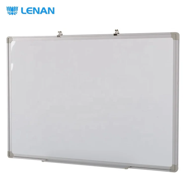 Office & classroom white board standard size wall mounted aluminum frame magnetic dry erase whiteboard with pen tray