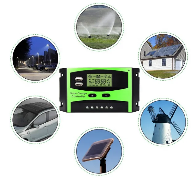 Smart Solar Panel Controller Regulator 24V 12V DC Output Bulb 10A 30A 50A 60A 20A Manual PWM Solar Charger Controllers