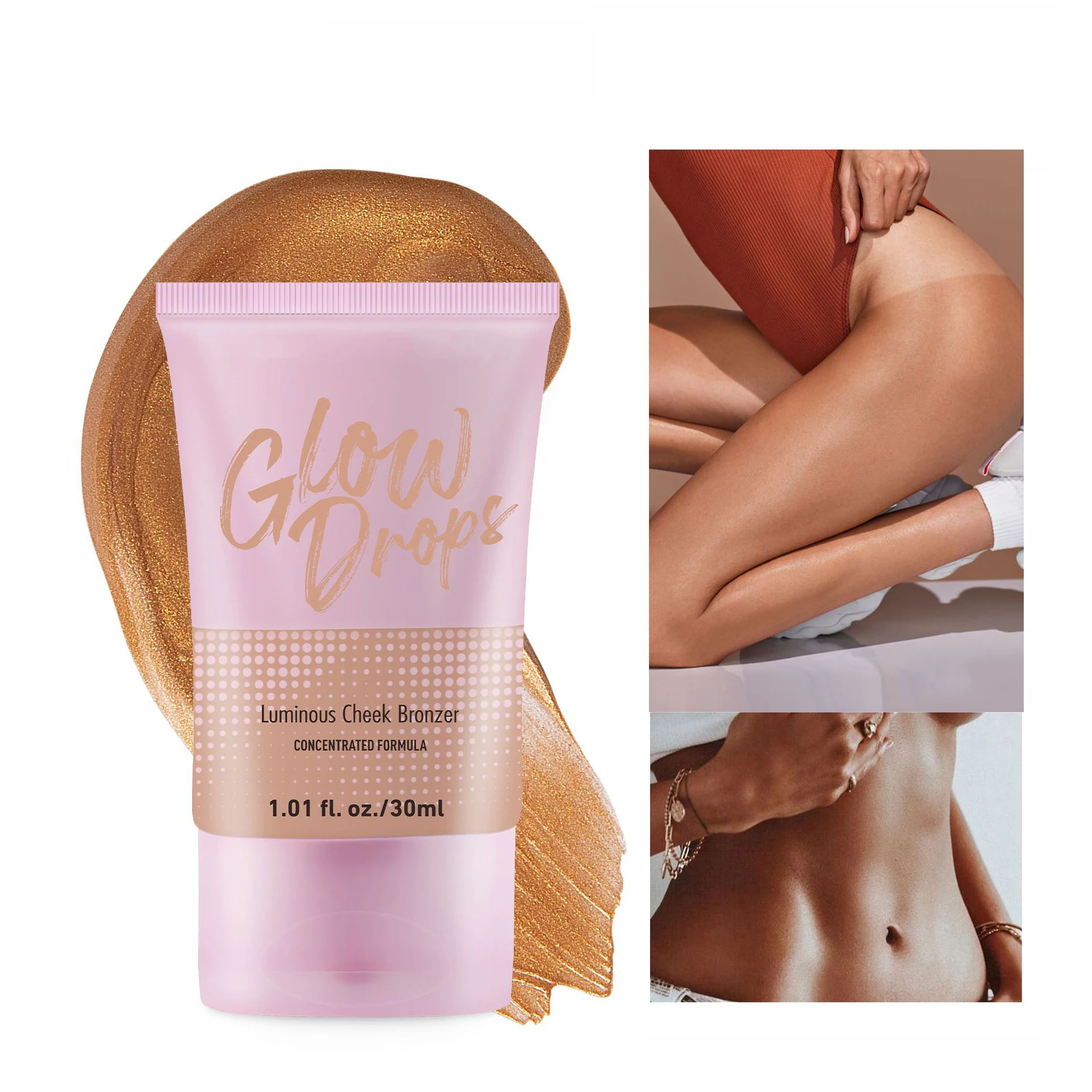 Хайлайтер для макияжа блестящий оттенок кожи коричневые продукты загара роскошный полный охват черная основа тела бронзовый лосьон