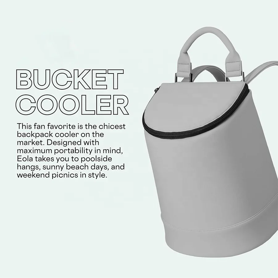 Lifestyle Custom Design Waterpoof Bucket Cooler Bag Neoprene Picnic Camping Beach Cooling Bag Insulated Beer Can Cooler Backpack