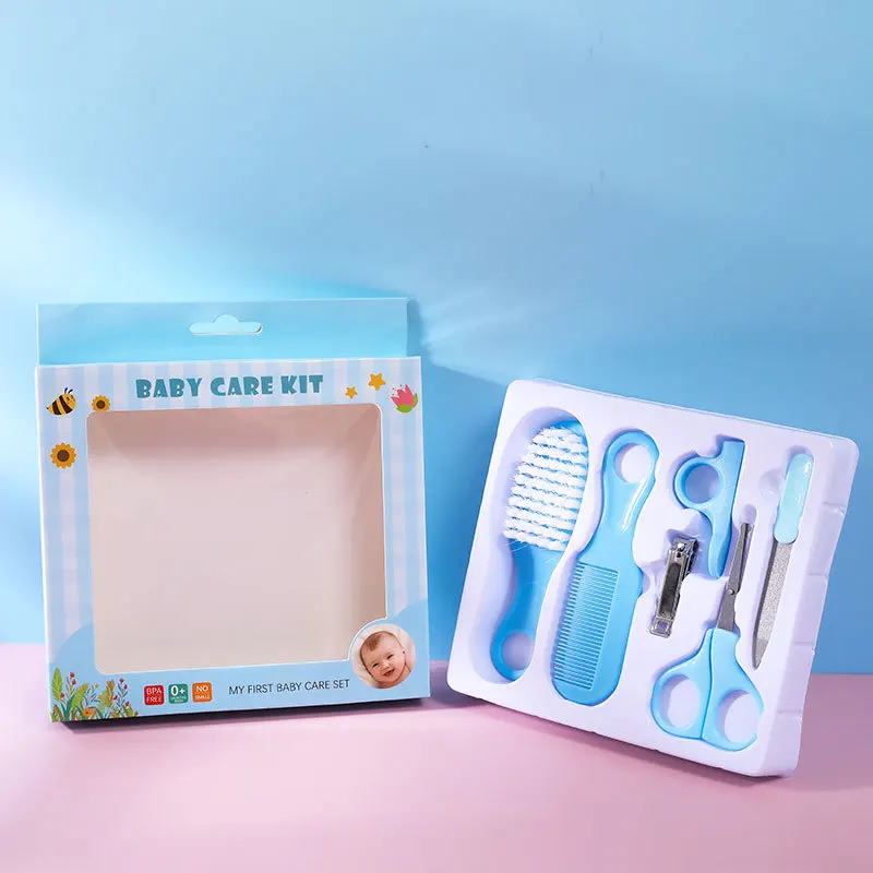 Baby Grooming and Healthcare Kit, Portable Baby Safety Care Set with Hair Brush Comb Nail Clipper for Newborn Infant