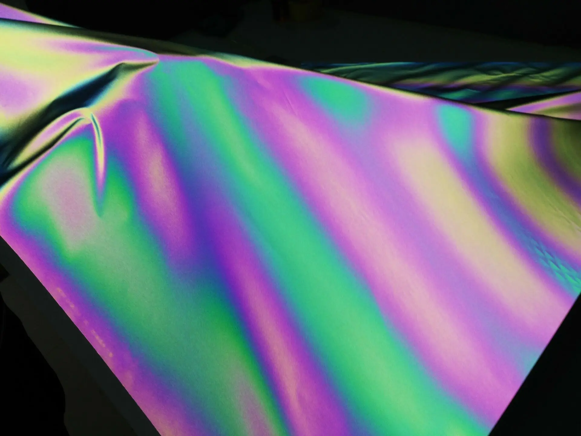 hi vis 88% polyester 12% spandex reflector clothing pongee camouflage digital printing rainbow reflective spandex print fabric