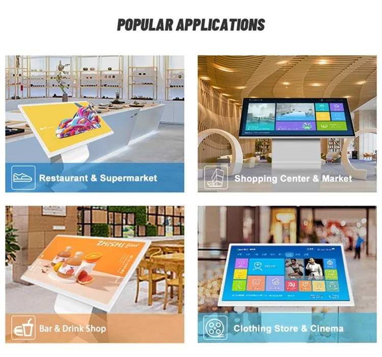 digital signage and display hd videos Advertising Kiosks advertising player standing touch screen display