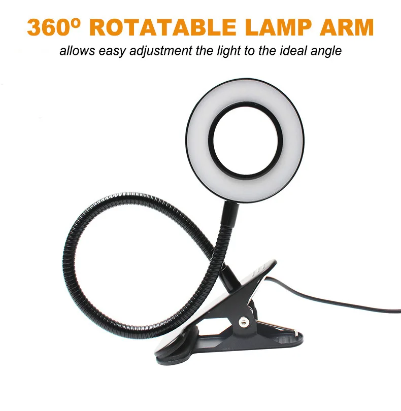 Spot led clamp lamp usb bedside dormitory student book table universal hose Amazon table lamp manufacturer