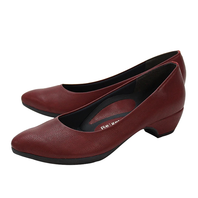 Fashion style casual shallow mouth leather pumps shoes for ladies