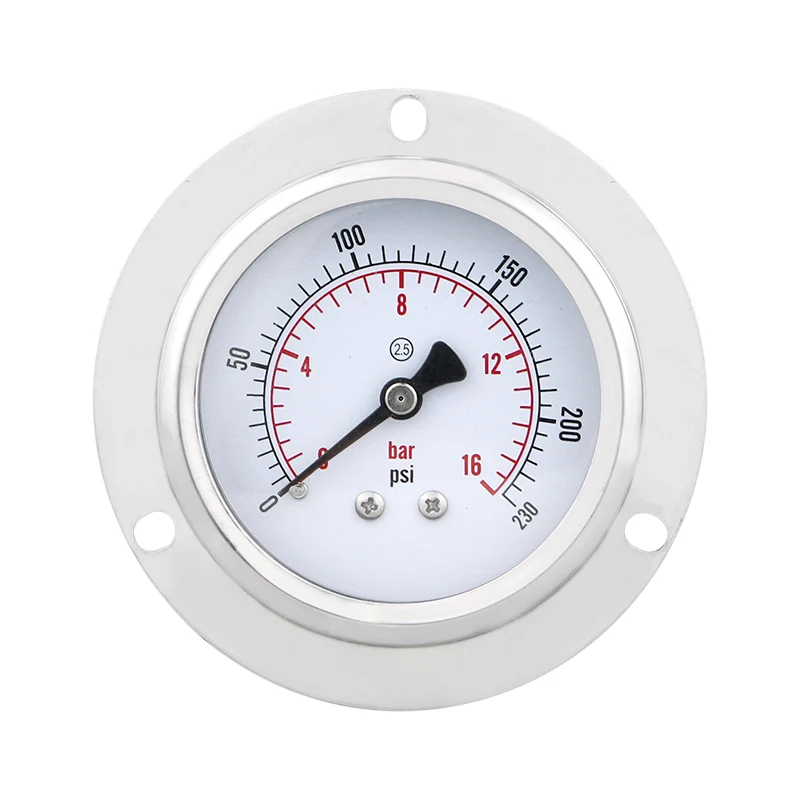 Pressure gauge 62.2 mm all stainless steel axial  with flanged edge  manometer  pressure gauges