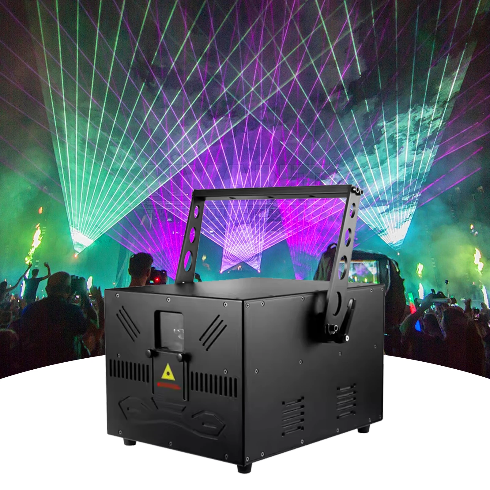 Wedding Machine dj Stage DMX RGB 3W RGB Full Color Laser Show Projector Equipment with Snow Smoke Machine