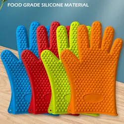 Wholesale silicone insulation gloves kitchen baking tools microwave oven oven heat-proof dishwashing gloves