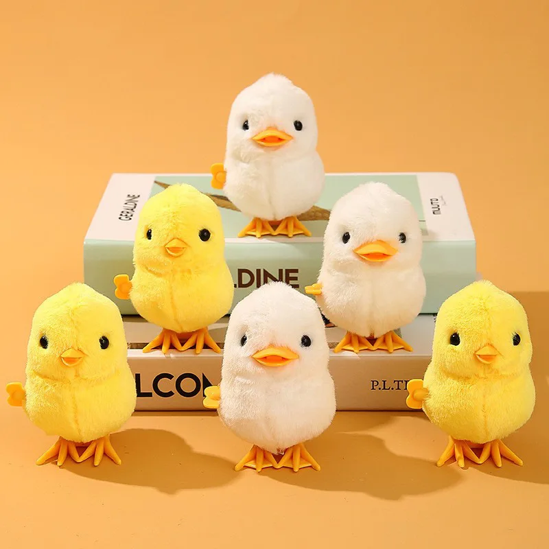 Wholesale High Quality Chick Stuffed Hopping Chicken Easter Gift for Children Plush duckling Clockwork interactive Playing Toy
