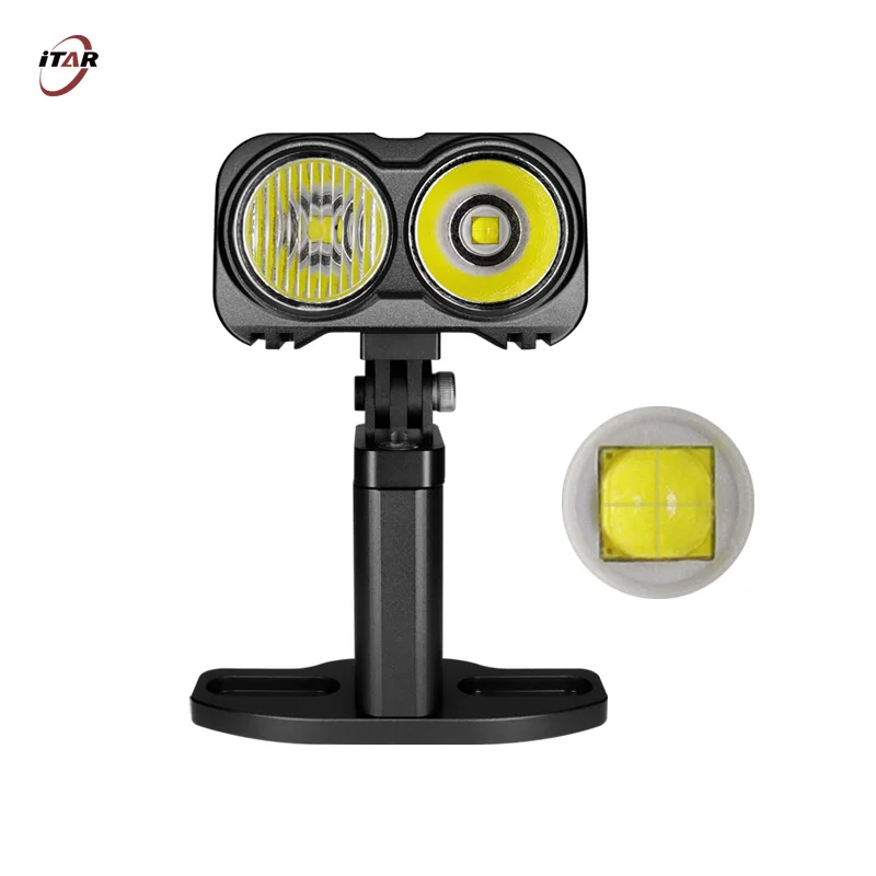 Custom aluminum E-skateboard CREE XHP50.2 5000 lumen white front headlight 600 lumen CREE XP-E2 red rear 12V~60V Combo Lights