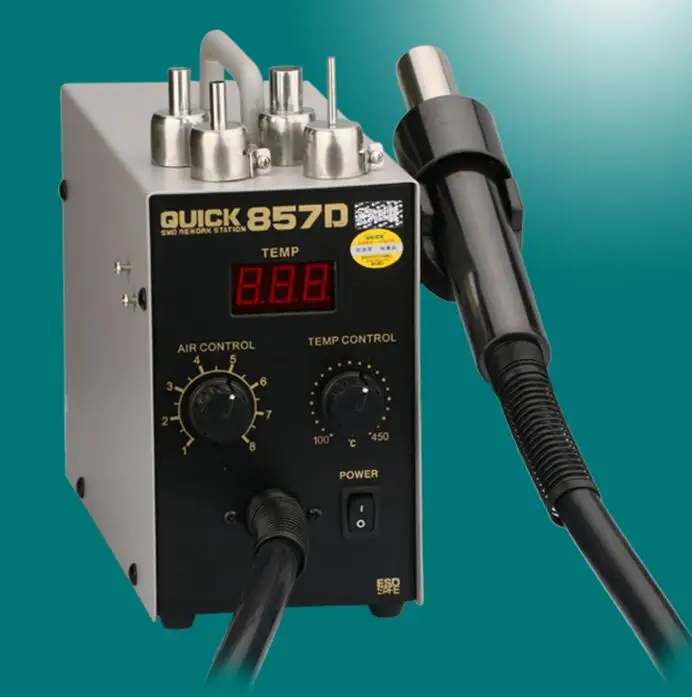 
Led digital Display SMD Brushless Hot Air Rework Station with Soldering Iron and Heat Gun for Cell Phone Repair 