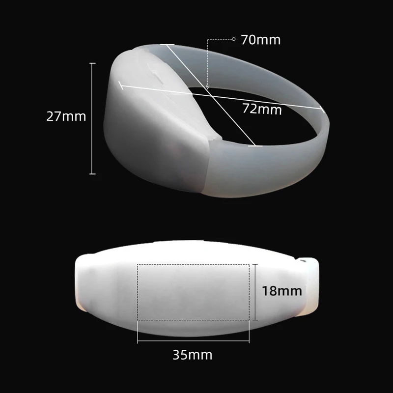 Led Rgb Flashing Remote Controlled Wristband Customized Logo Flashing Wristbands Bracelet Silicones LED Pulsera