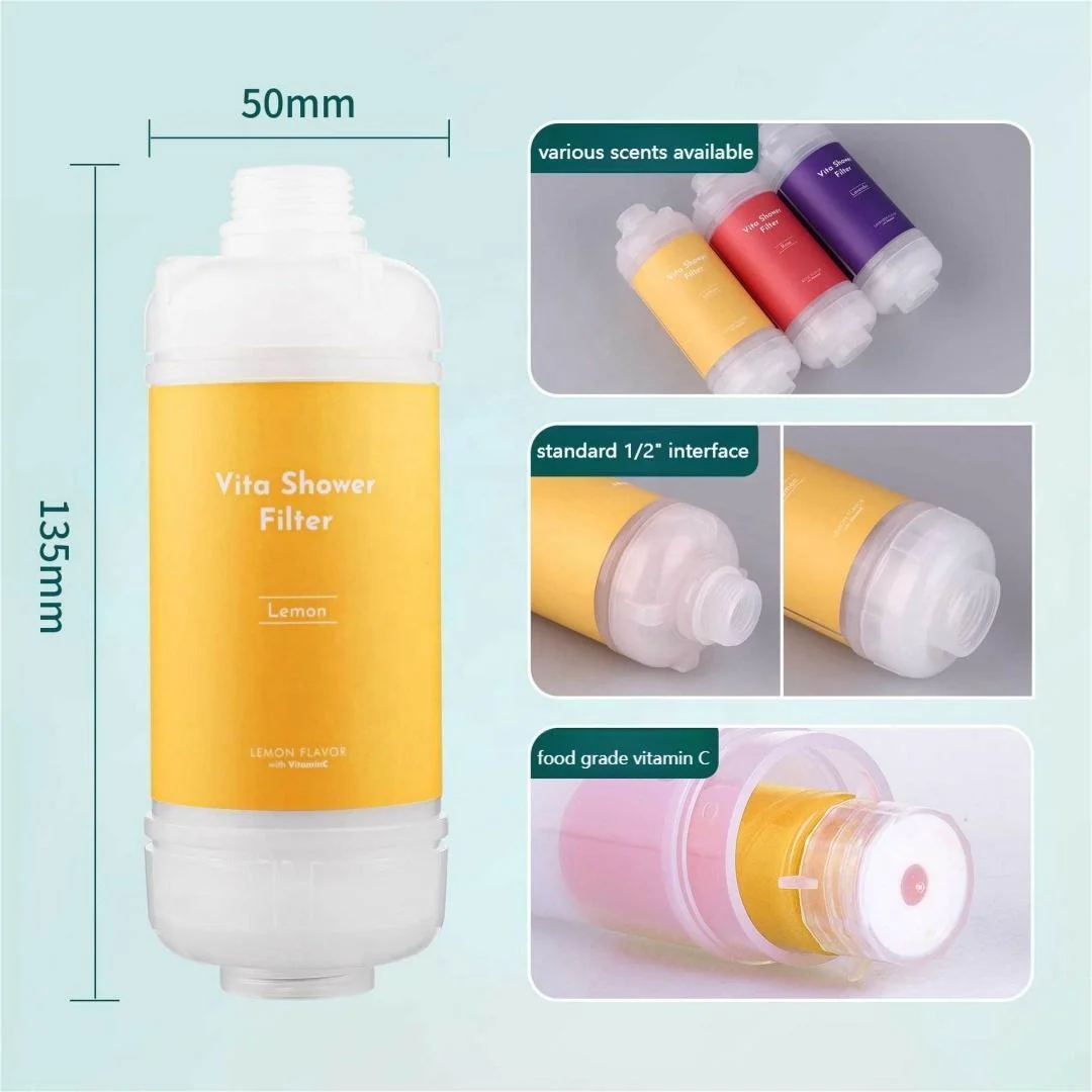 Home Scent SPA Aroma Vitarain Shower Filters For Anti-aging Skin Care Removing Chlorine Vitamin C Fragrance Shower Head Filter
