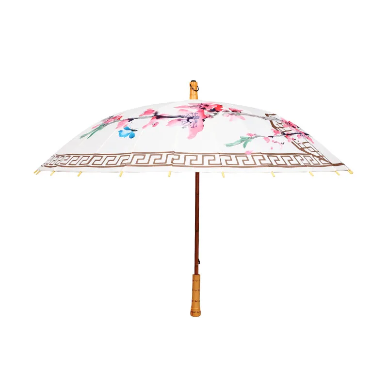 Factory Customized Art umbrella Custom Chinese decoration DIY blank bamboo China umbrella white paper umbrella