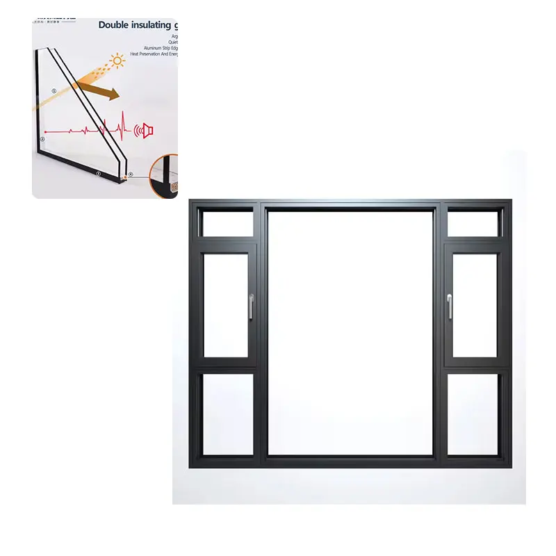 Modern Design Automatic Aluminum Alloy Frame Double Tempered Glass Skylight Solution for Villas balcony windows