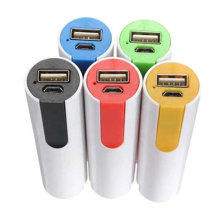 The new single-section plastic cylinder charger 2600mah power bank gift wholesale custom LOGO