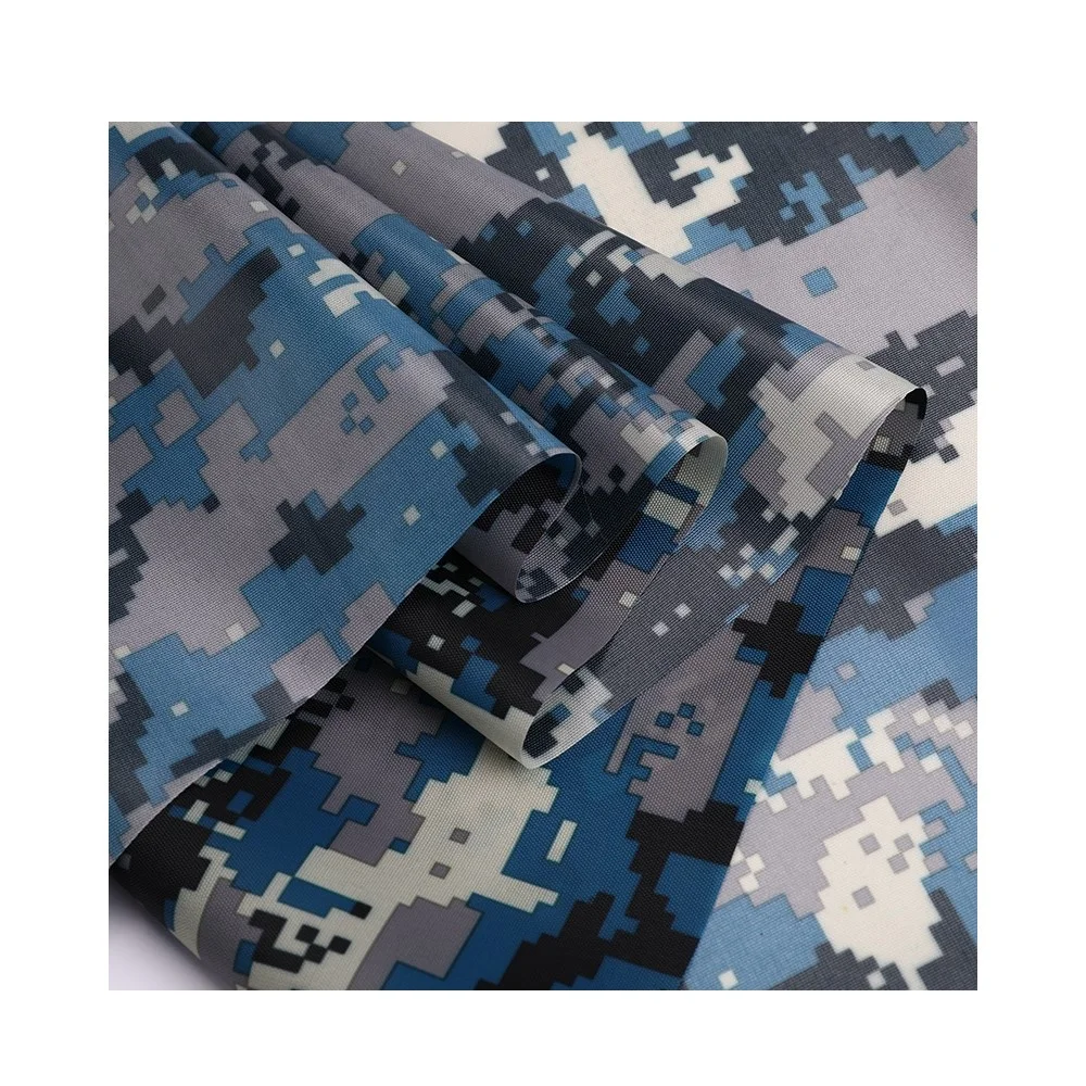 Digital camouflage sublimation printed oxford waterproof coated camo backpack fabric