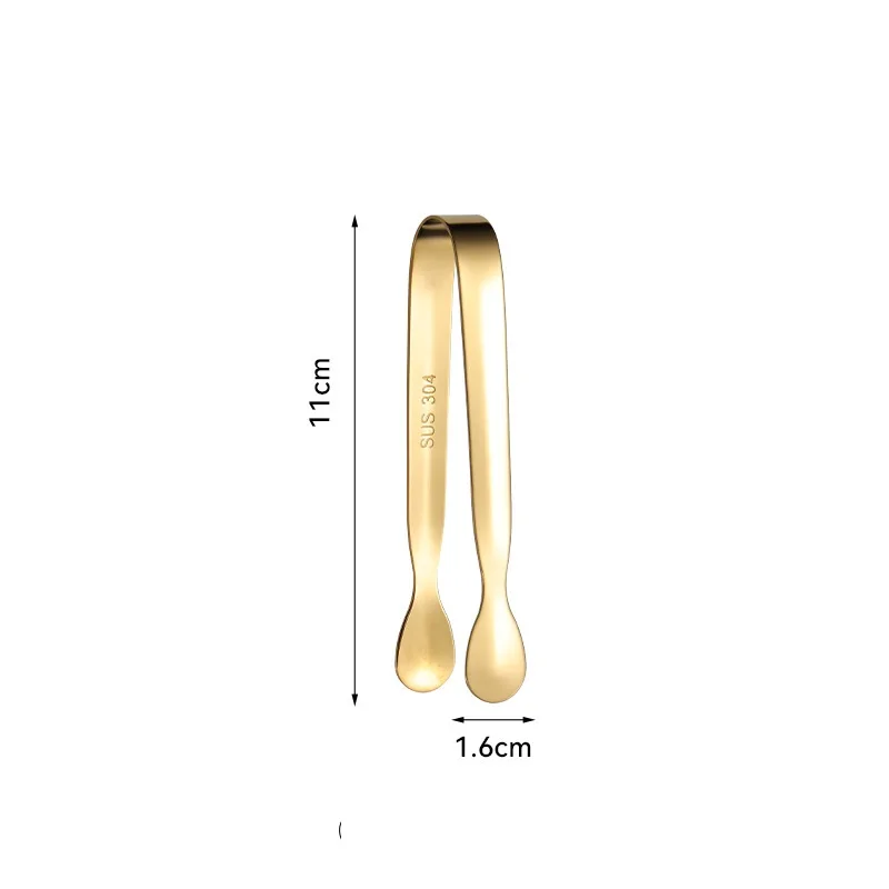 Custom Shaped Barware Burr Free Cube Ice Bucket Clamp 304 Stainless Steel Ice Clamp Eco-friendly Metal Thickened Ice Cubes