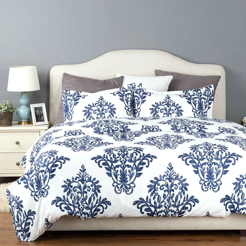 KOSMOS Elegent Embroidered Design Solid Color Bed Linen Luxury China Duvet Cover Set