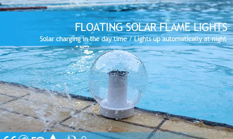Pool Floatneedle Bearingrnutr Lighting Flickering IP68 Pool Glow Balls Outdoor Waterproof Plastic 90 Solar Led Lighting 80 DC 6V