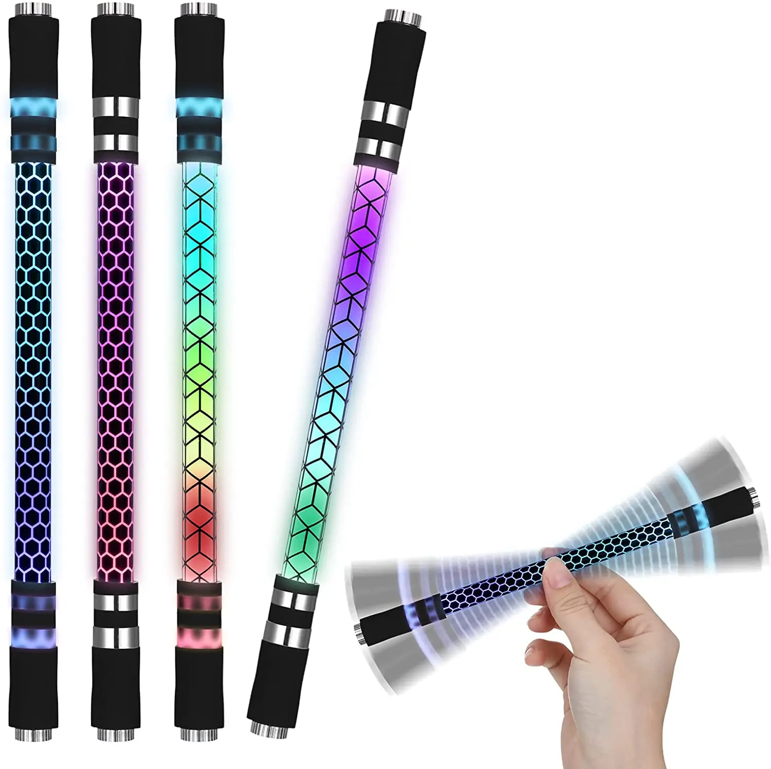 Spinning Pen Rotating Gaming Ballpoint Luminous Pen for Beginner Rotating