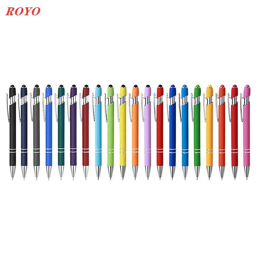 2 in 1 luxury promotional stylus touch  metal gift ball  ballpoint pen with custom logo