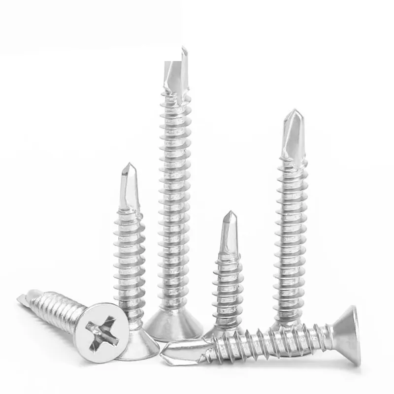 
Cross recessed countersunk head self-drilling screws 