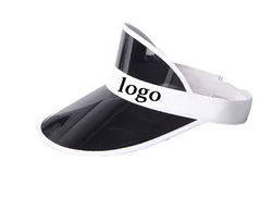 Wholesale Custom Logo Sunvisor Empty Plastic Pvc Cap Hat Beach Adjustable Sun Visor Hats