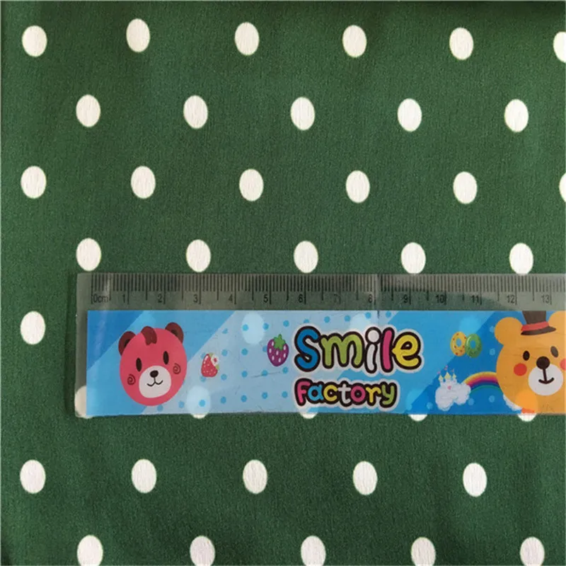 Printed polka dots polyester stretch silk satin fabric for sleepwear dress shirt clothing