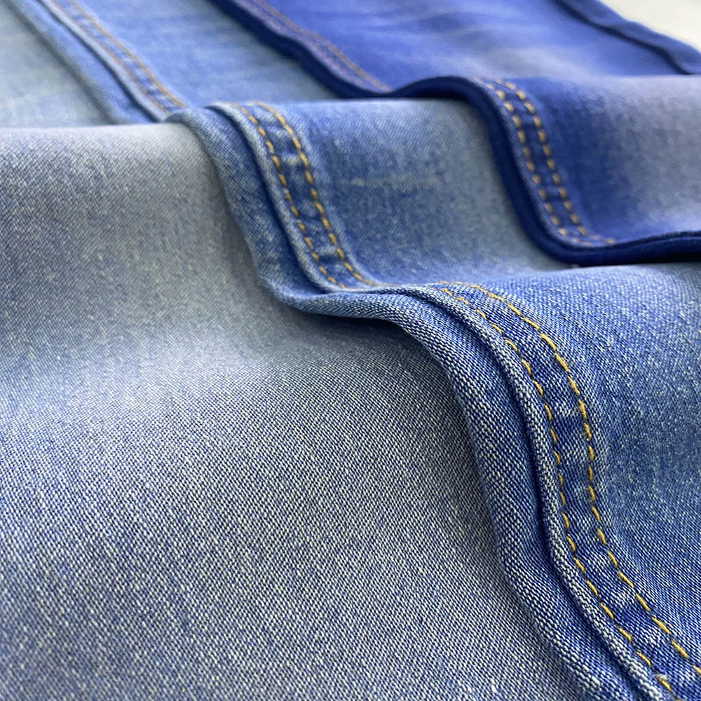 Cotton poly Turkey denim jeans fabric textile and selvedge denim fabric