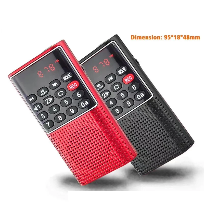 
 L-328 FM-радио mini FM портативный Радиоприемник с диктофоном и mp3-плеером  