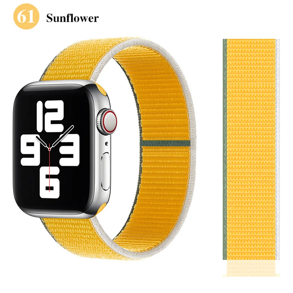 Ремешок для Apple Watch band 38 мм 42 нейлоновый спортивный браслет iWatch 44 40