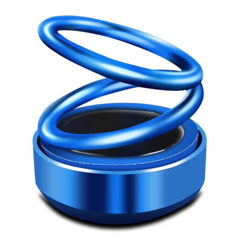 Double ring Rotating car perfume fragrance Alloy diffuser Car Solar Perfume luxury car air freshener