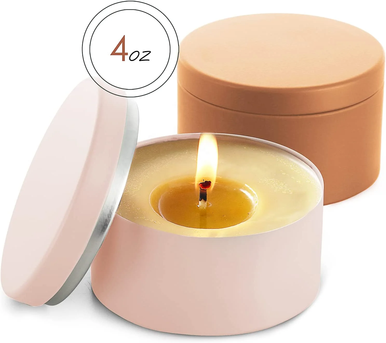 4oz 6oz 8oz 12oz custom seamless candle tin colorful candle jar metal festival gift metal candle jar