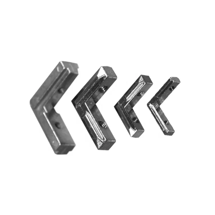 Brace Aluminum Profiles Accessories L Shape Electrical 3 Plug T Slot Die Cast Right Angle 90 Degree Corner Bracket Profile Alloy