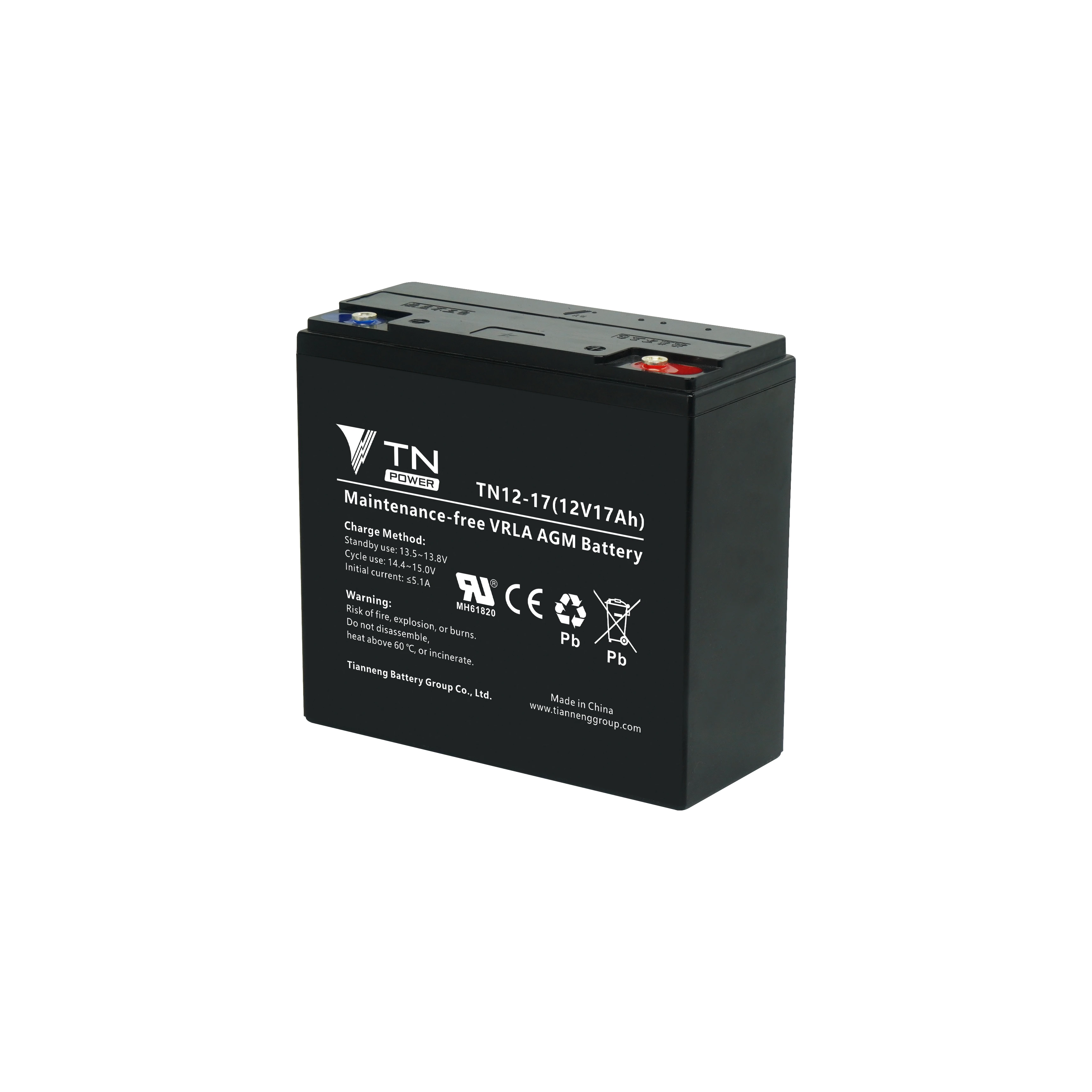 China high quality Rechargeable  power safe charger case sealed 17Ah 12v lead acid battery reserve battery telecom battery