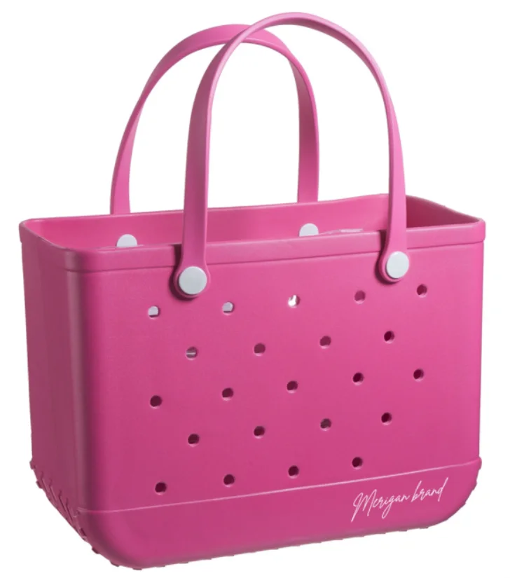 OEM ODM Customize Logo Summer Products 2023 Best Selling Women Rubber Bag EVA Silicone Customize Logo Tote Beach Bags with Charm