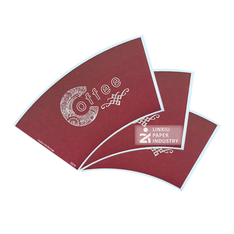 Middle East 150gsm-350gsm red flexography printing pe coated paper cup fan for disposable coffee paper cup