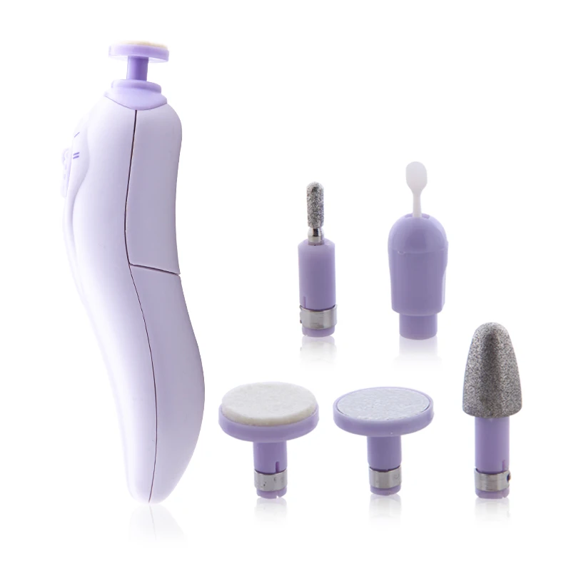 
5-1 Professional Mini Portable Manicure Gel File Buffer Nail Polisher Electric Pedicure Set 