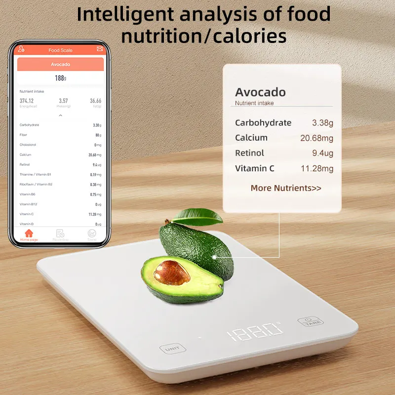 High Accuracy Large Plastic Electronic Kitchen Scales Digital 10 Kg Kitchen Scales White Glass