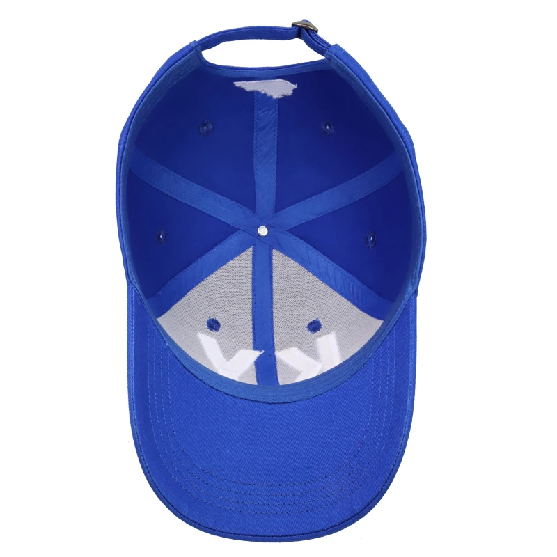 Custom 100% Cotton Unisex Hip Hop Blue One Size Fits All Baseball Caps Hat