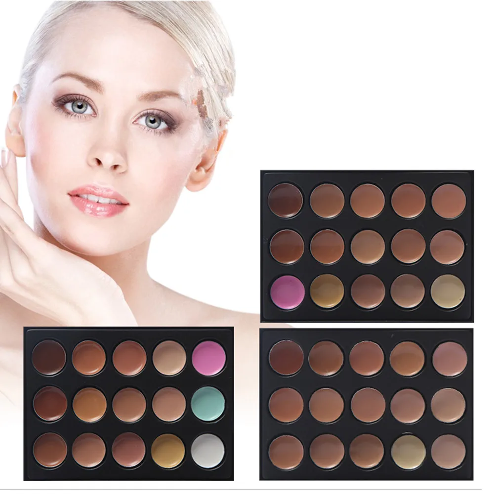 
Manufacturer wholesale no logo concealer palette 15 colors matte foundation contour repairing black eye circles freckles cream 