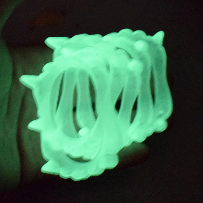 PE plastic transparent night fluorescent dentures Plastic Denture Teeth Vampire Fang Halloween Spoof Props Dress Up