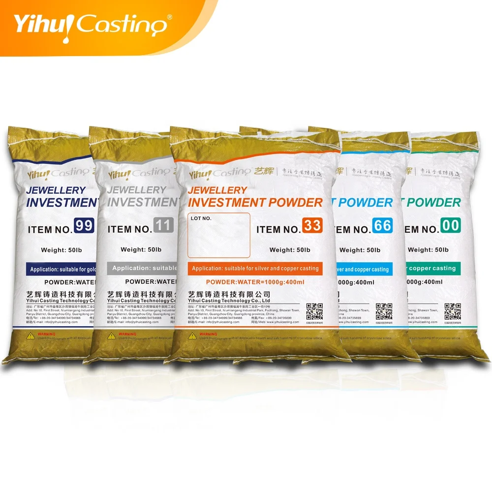 Yihui brand casting powder factory price copper silver investment powder for jewelry casting